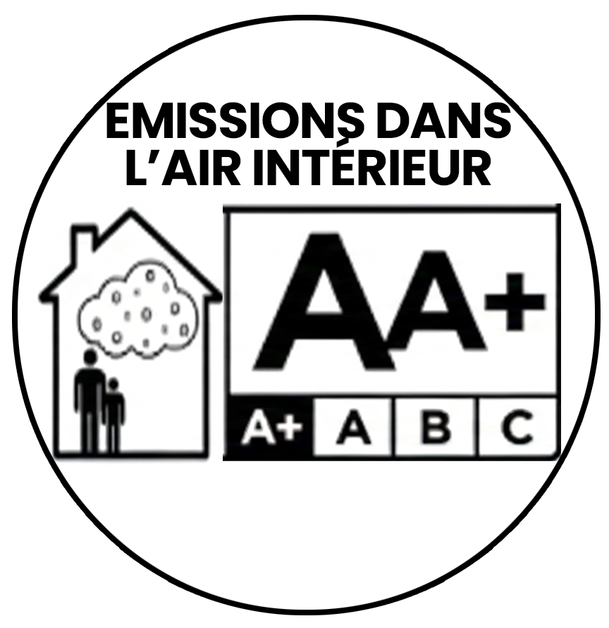 Classement A+ attestant de très faibles émissions de substances volatiles, pour une excellente qualité de l’air intérieur.